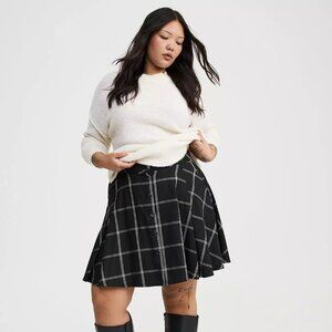 Torrid Skater Button-Front Mini Skirt 2X